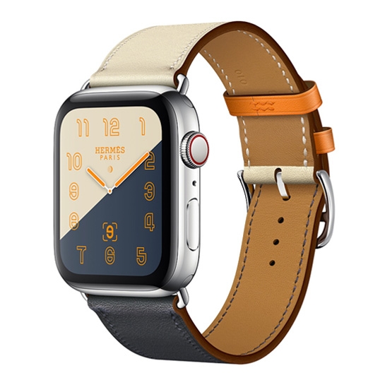 Смарт-часы Apple Watch Hermes Series 4+LTE 44mm Stainless Steel Case with Indigo/Craie Swift Leather - цена, характеристики, отзывы, рассрочка, фото 1