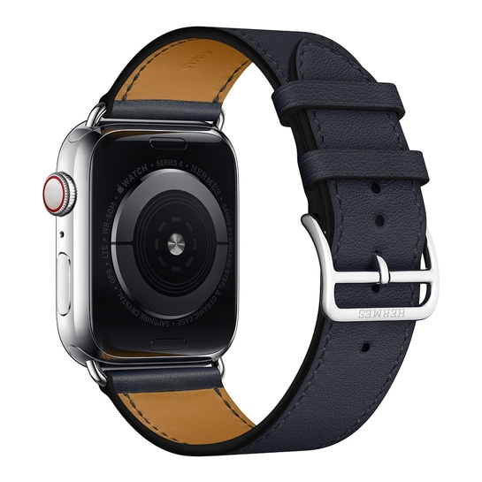 Смарт-часы Apple Watch Hermes Series 4+LTE 44mm Stainless Steel Case with Bleu Indigo Swift Leather - цена, характеристики, отзывы, рассрочка, фото 2