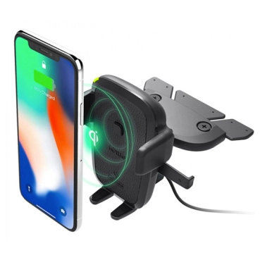 Автотримач iOttie Easy One Touch 4 Qi Wireless Fast Charging CD Mount Black - цена, характеристики, отзывы, рассрочка, фото 1