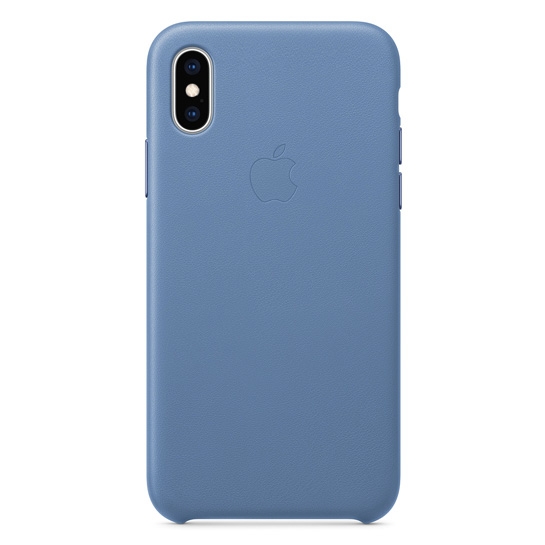 Чохол Apple Leather Case for iPhone XS Cornflower - ціна, характеристики, відгуки, розстрочка, фото 1