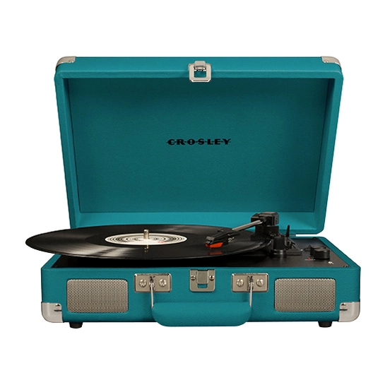 Виниловый проигрыватель Crosley Cruiser Deluxe Bluetooth Suitcase Turntable Teal