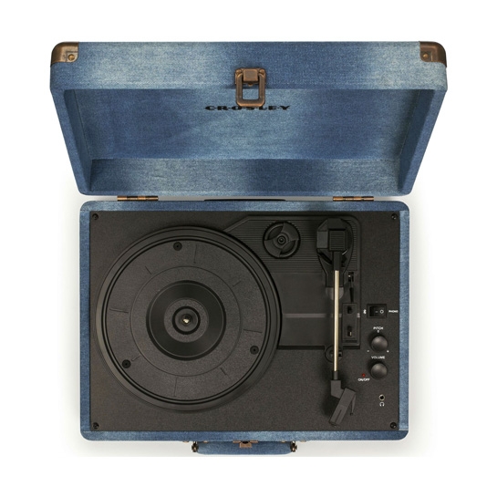 Виниловый проигрыватель Crosley Cruiser Deluxe Bluetooth Suitcase Turntable Denim - цена, характеристики, отзывы, рассрочка, фото 4