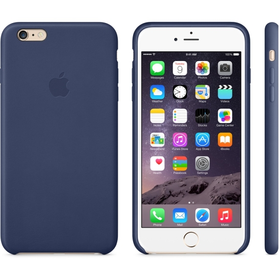 Чехол Apple Leather Case for iPhone 6 Plus Midnight Blue - цена, характеристики, отзывы, рассрочка, фото 2