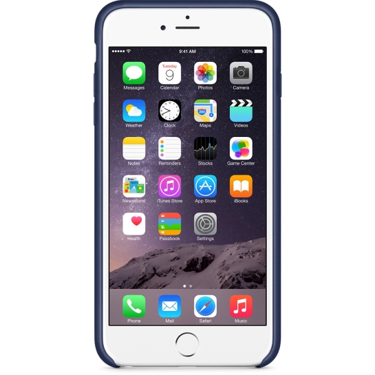 Чехол Apple Leather Case for iPhone 6 Plus Midnight Blue - цена, характеристики, отзывы, рассрочка, фото 3