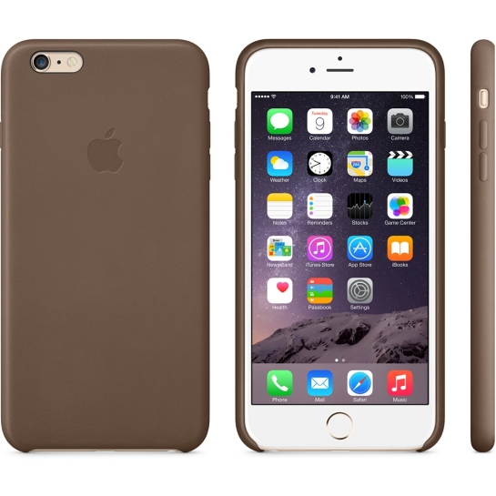 Чехол Apple Leather Case for iPhone 6 Plus Olive Brown - цена, характеристики, отзывы, рассрочка, фото 2
