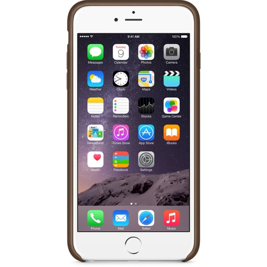Чехол Apple Leather Case for iPhone 6 Plus Olive Brown - цена, характеристики, отзывы, рассрочка, фото 3