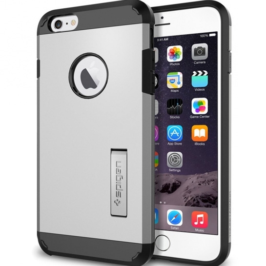 Чохол SGP Case Slim Armor Series Satin Silver for iPhone 6 Plus - ціна, характеристики, відгуки, розстрочка, фото 1