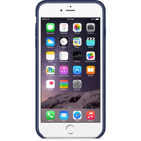 Чехол Apple Leather Case for iPhone 6 Midnight Blue * - цена, характеристики, отзывы, рассрочка, фото 3