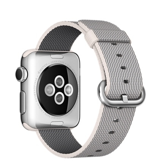 Смарт Годинник Apple Watch 38mm Stainless Steel Case with Pearl Woven Nylon - ціна, характеристики, відгуки, розстрочка, фото 4