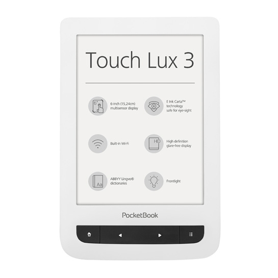 Електронна книга Pocketbook Touch Lux 3 White - ціна, характеристики, відгуки, розстрочка, фото 1
