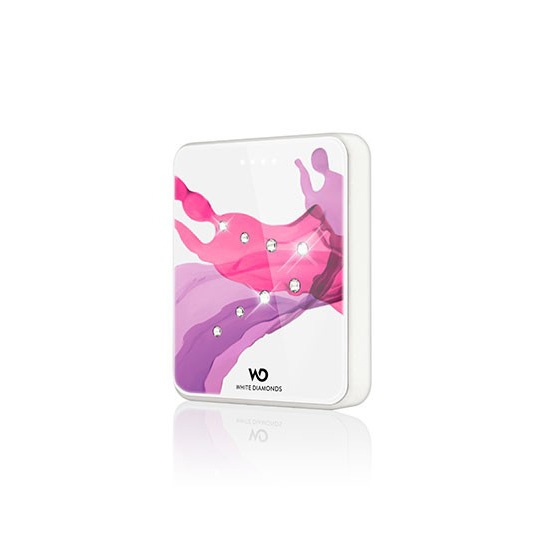 Внешний аккумулятор White Diamonds Power Bank Liquids Size S 1350 mAh Pink * - цена, характеристики, отзывы, рассрочка, фото 1