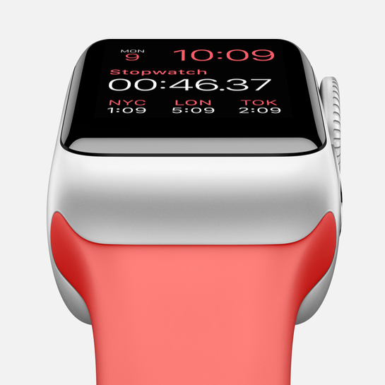 Смарт Часы Apple Watch Sport 42mm Silver Alluminum Case Pink Sport Band - цена, характеристики, отзывы, рассрочка, фото 3