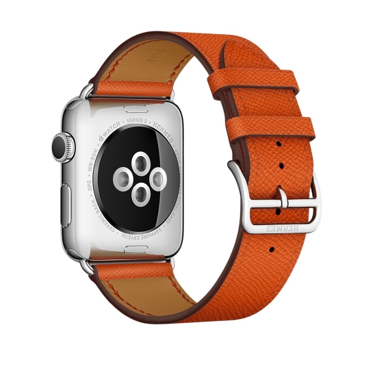 Смарт Годинник Apple Watch Hermes Series 2 42mm Stainless Steel Case with Feu Epsom Single Tour Leather - ціна, характеристики, відгуки, розстрочка, фото 4