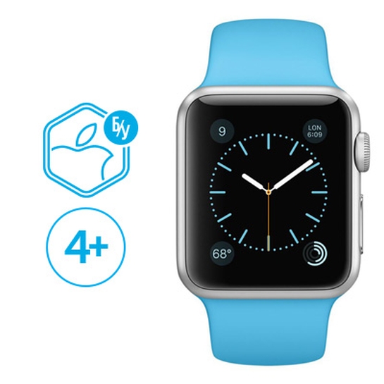 Б/У Смарт-годинник Apple Watch Sport 38mm Silver Alluminum Case Blue Sport Band - ціна, характеристики, відгуки, розстрочка, фото 1