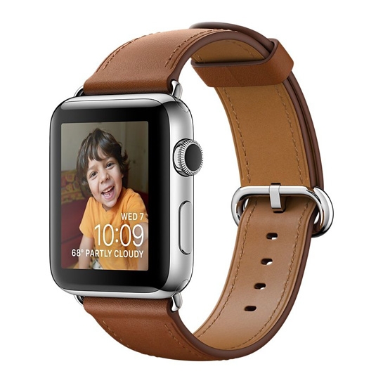 Смарт Часы Apple Watch Series 2 42mm Stainless Steel Case with Saddle Brown Classic Buckle Band	 - цена, характеристики, отзывы, рассрочка, фото 1