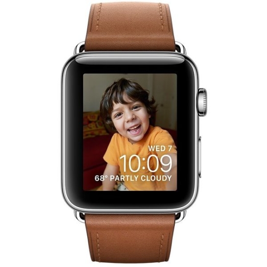 Смарт Часы Apple Watch Series 2 42mm Stainless Steel Case with Saddle Brown Classic Buckle Band	 - цена, характеристики, отзывы, рассрочка, фото 2