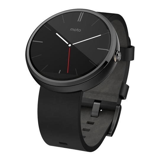Смарт годинник Motorola Moto 360 23mm Leather Dark - ціна, характеристики, відгуки, розстрочка, фото 1
