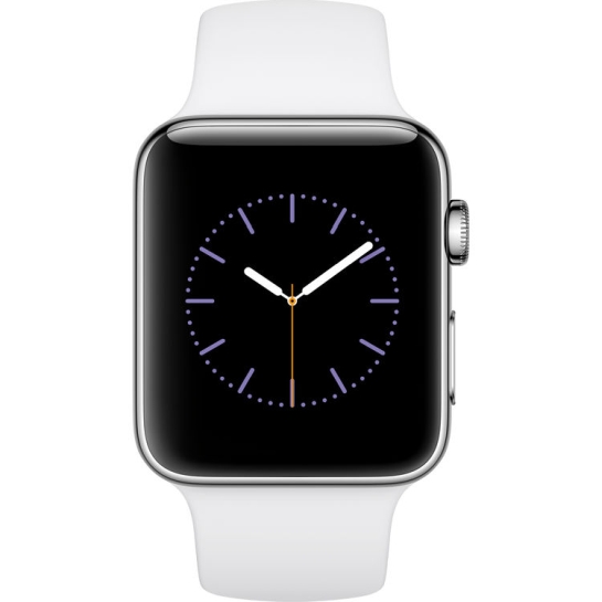 Смарт Годинник Apple Watch Series 2 42mm Stainless Steel Case with White Sport - ціна, характеристики, відгуки, розстрочка, фото 2
