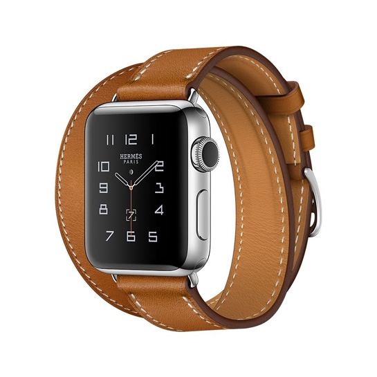 Смарт Годинник Apple Watch Hermes 38mm Series 2 Stainless Steel Case with Fauve Barenia Leather Double T - ціна, характеристики, відгуки, розстрочка, фото 1