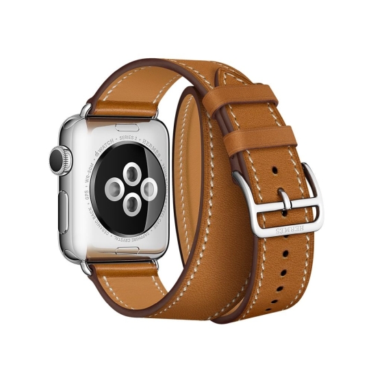 Смарт Годинник Apple Watch Hermes 38mm Series 2 Stainless Steel Case with Fauve Barenia Leather Double T - ціна, характеристики, відгуки, розстрочка, фото 4