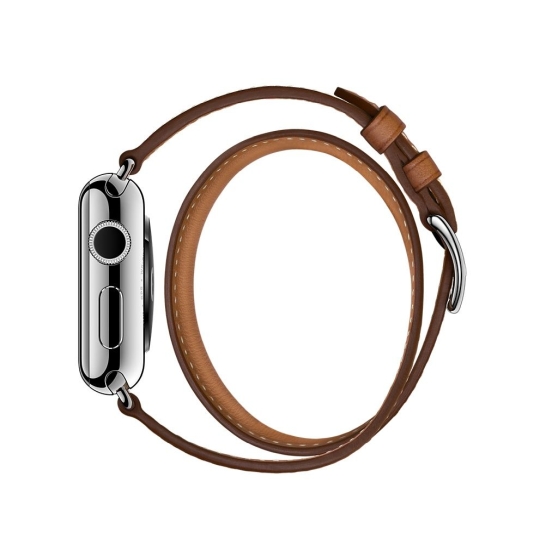 Смарт Годинник Apple Watch Hermes 38mm Series 2 Stainless Steel Case with Fauve Barenia Leather Double T - ціна, характеристики, відгуки, розстрочка, фото 5