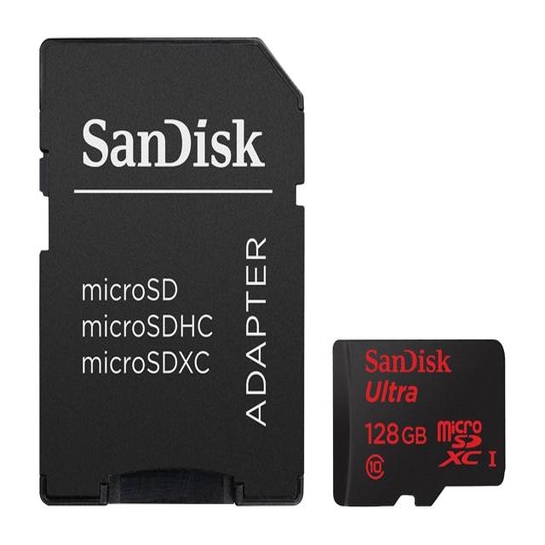 Карта памяти MicroSDXC 128 Gb SanDisk (class 10) with adapter (UHS-1) - цена, характеристики, отзывы, рассрочка, фото 2