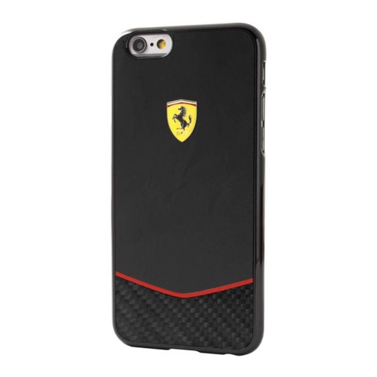 Чохол Ferrari Scuderia Glossy & Carbon Bottom Case iPhone 6/6S Black * - ціна, характеристики, відгуки, розстрочка, фото 1