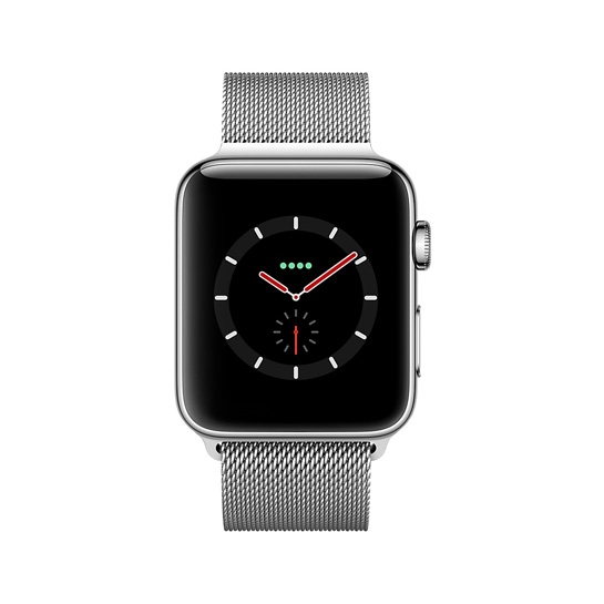 Смарт Годинник Apple Watch Series 3 + LTE 38mm Stainless Steel Case with Milanese Loop - ціна, характеристики, відгуки, розстрочка, фото 2