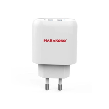 Сетевое зарядное устройство Marakoko Wall Charger 2USB/2.4A with Micro-USB Cable White - цена, характеристики, отзывы, рассрочка, фото 1