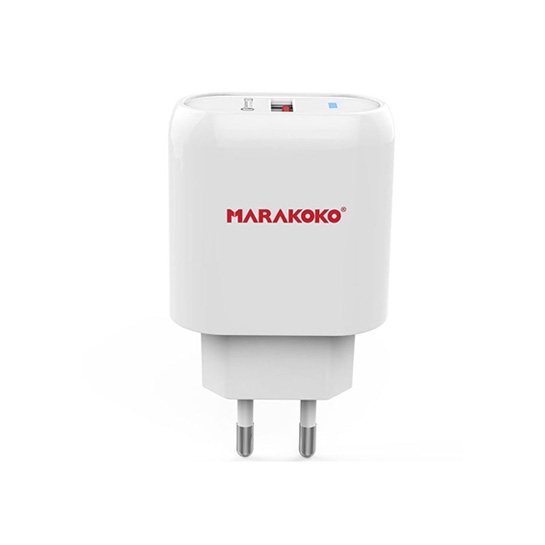 Мережевий зарядний пристрій Marakoko Fast Wall Charger Qualcomm 3.0 White - цена, характеристики, отзывы, рассрочка, фото 1
