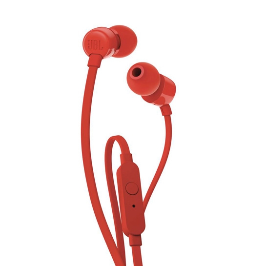 Навушники JBL In-Ear Headphone T110 Red - ціна, характеристики, відгуки, розстрочка, фото 1