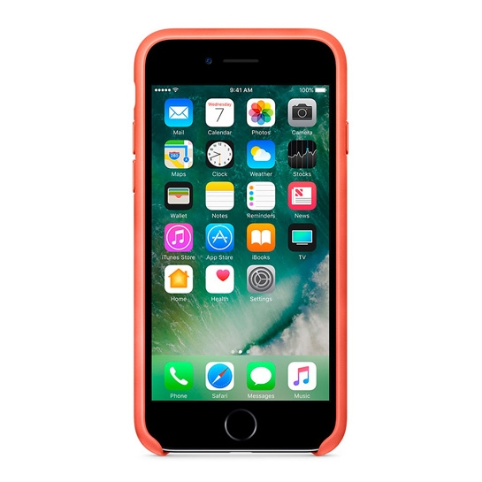 Чехол Apple Leather Case for iPhone 7 Geranium - цена, характеристики, отзывы, рассрочка, фото 2