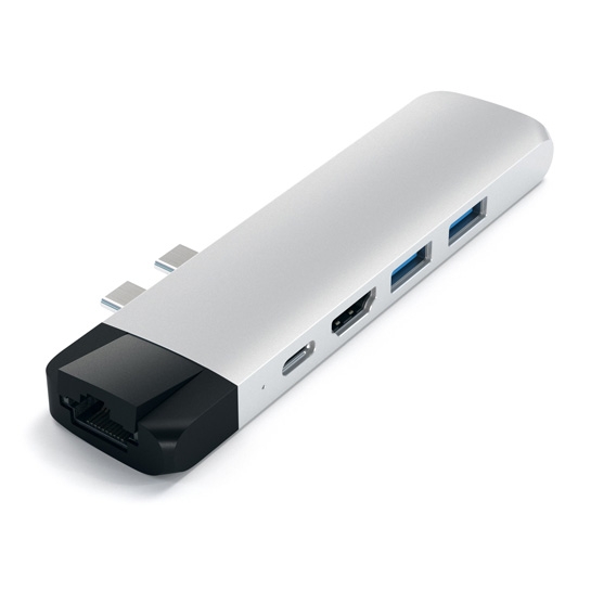 USB-хаб Satechi Aluminum Type-C USB Pro Hub Adapter with Ethernet Silver - цена, характеристики, отзывы, рассрочка, фото 2