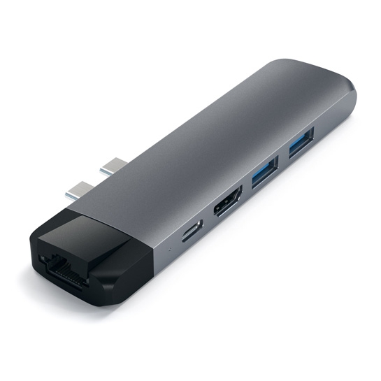 USB-хаб Satechi Aluminum Type-C USB Pro Hub Adapter with Ethernet Space Gray - ціна, характеристики, відгуки, розстрочка, фото 2