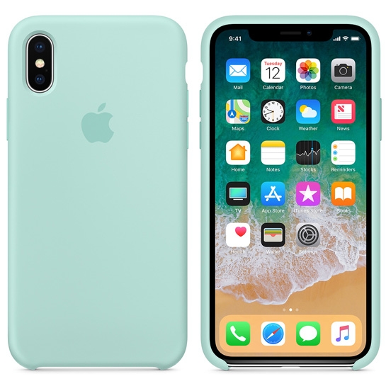 Чехол Apple Silicone Case for iPhone X Marine Green - цена, характеристики, отзывы, рассрочка, фото 2