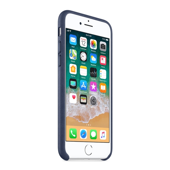 Чехол Apple Leather Case for iPhone 8 Midnight Blue - цена, характеристики, отзывы, рассрочка, фото 3
