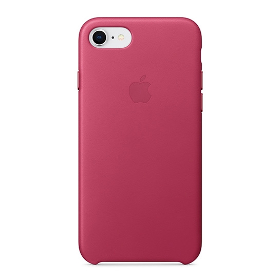 Чехол Apple Leather Case for iPhone 8 Pink Fuchsia - цена, характеристики, отзывы, рассрочка, фото 1
