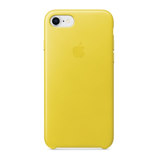 Чехол Apple Leather Case for iPhone 8 Spring Yellow - цена, характеристики, отзывы, рассрочка, фото 1