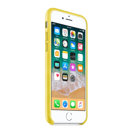 Чехол Apple Leather Case for iPhone 8 Spring Yellow - цена, характеристики, отзывы, рассрочка, фото 3