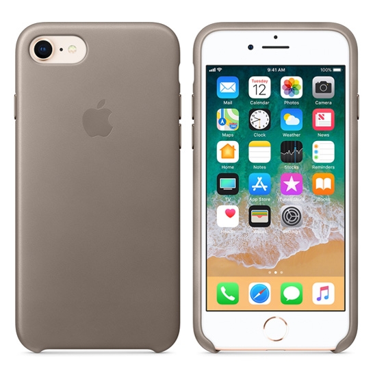 Чохол Apple Leather Case for iPhone 8 Taupe - ціна, характеристики, відгуки, розстрочка, фото 2