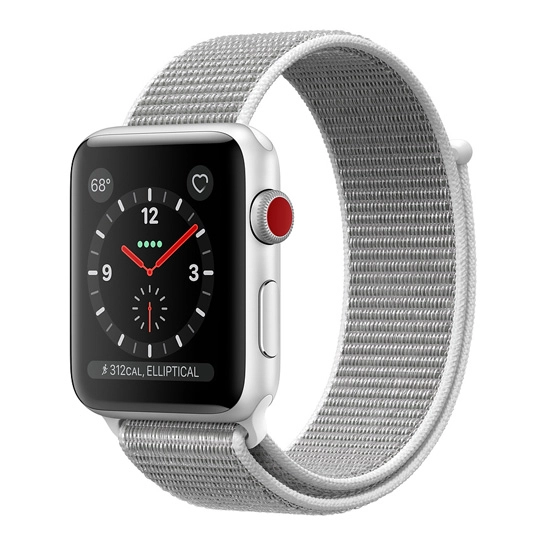 Смарт Часы Apple Watch Series 3 + LTE 42mm Silver Aluminum Case with Seashell Sport Loop