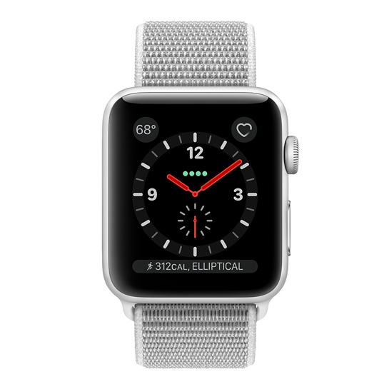 Смарт Часы Apple Watch Series 3 + LTE 42mm Silver Aluminum Case with Seashell Sport Loop - цена, характеристики, отзывы, рассрочка, фото 2