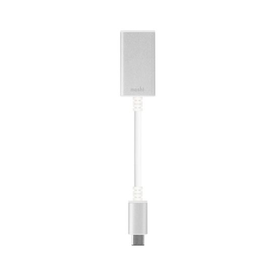 Перехідник Moshi USB-C to USB Adapter Silver - ціна, характеристики, відгуки, розстрочка, фото 1