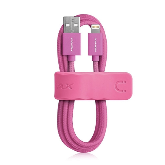 Кабель Momax Elite Link MFI Lightning Cable Pink - ціна, характеристики, відгуки, розстрочка, фото 1