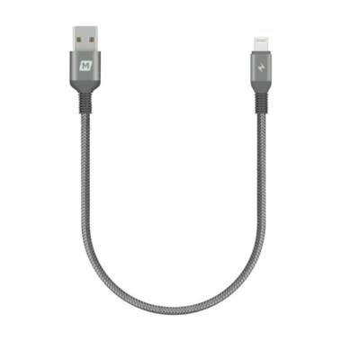 Кабель Momax Elite Link MFI Lightning Cable (0.3m) Grey - цена, характеристики, отзывы, рассрочка, фото 1