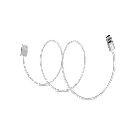 Кабель Wsken USB Cable to Lightning/microUSB Mini 2 Metal Magnetic with 2 plug 1m Silver - ціна, характеристики, відгуки, розстрочка, фото 1
