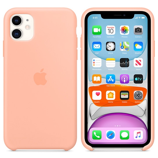 Чехол Apple Silicone Case for iPhone 11 Grapefruit - цена, характеристики, отзывы, рассрочка, фото 3