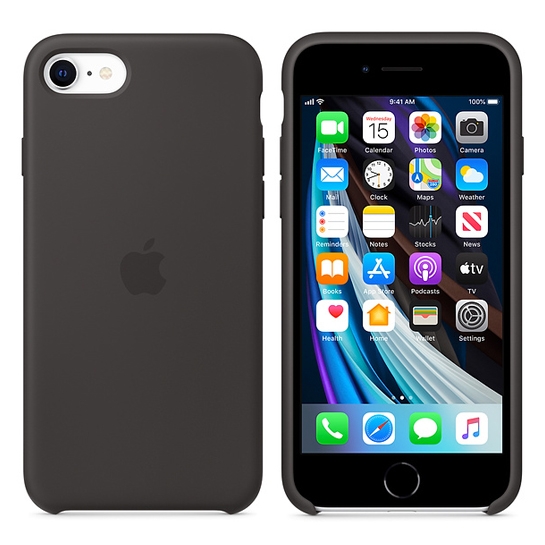 Чохол Apple Silicone Case for iPhone SE 2020 Black - ціна, характеристики, відгуки, розстрочка, фото 4