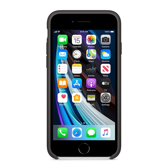 Чехол Apple Silicone Case for iPhone SE 2020 Black - цена, характеристики, отзывы, рассрочка, фото 5