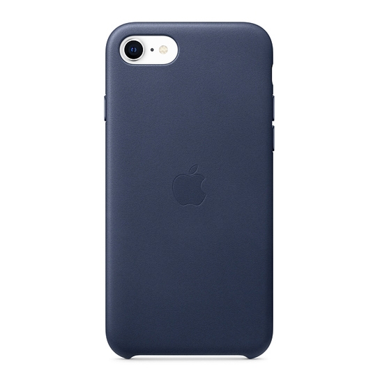 Чехол Apple Leather Case for iPhone SE 2020 Midnight Blue - цена, характеристики, отзывы, рассрочка, фото 1